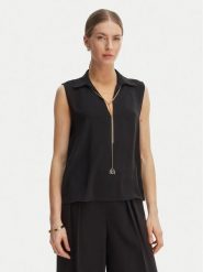 Rinascimento Bluzka CFC0127446003 Czarny Regular Fit. Czarne bluzki Rinascimento, m, bez wzorów, z syntetyku, bez kołnierzyka, bez ramiączek. Za 279.99 zł.