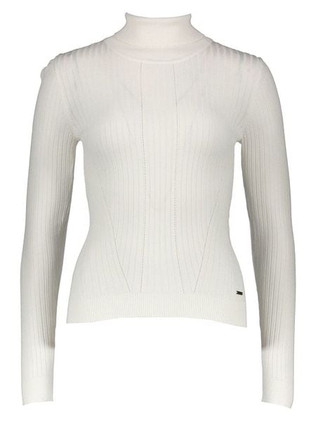 Pepe Jeans Golf w kolorze białym rozmiar: M. Białe swetry Pepe Jeans, m, bez wzorów, z bawełny, bez ramiączek. Za 171.28 zł.