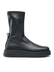 Jenny Fairy Botki ENERGY-01HZ Szary. Szare botki Jenny Fairy, bez wzorów, ze skóry, bez obcasa, na płaskiej podeszwie, bez zapięcia. Za 199.99 zł.