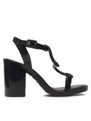 Melissa Sandały Melissa Snake Block + Bo.Bo Ad 35775 Czarny. Czarne sandały Melissa, bez wzorów, z tworzywa sztucznego, bez obcasa, na słupku, bez zapięcia. Za 479.99 zł.