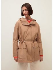 STEFANEL Parka w kolorze beżowym rozmiar: M. Brązowe płaszcze Stefanel, m, bez wzorów, bez kaptura. Za 252.94 zł.