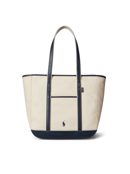 Polo Ralph Lauren Torebka 428968158002 Écru. Shopper bag Polo Ralph Lauren, bez wzorów, z materiału, bez dodatków. Za 1,299.00 zł.