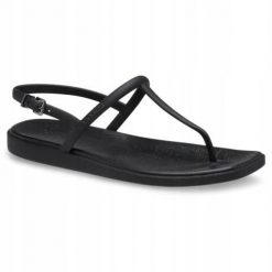 Japonki Dla Dorosłych Crocs Miami Thong Flip. Czarne japonki Crocs, bez wzorów, z materiału. Za 199.99 zł.
