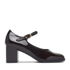 Czółenka JENNY. Brązowe czółenka Jenny, bez wzorów, bez obcasa, bez zapięcia. Za 139.99 zł.