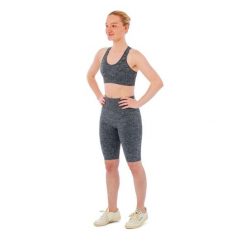 Damski zestaw sportowy Xtreme - spodenki sportowe + top sportowy - Antracyt. Szare szorty sportowe XTREME SOCKSWEAR, bez wzorów, z materiału, z podwyższonym stanem, na fitness i siłownię. Za 177.72 zł.