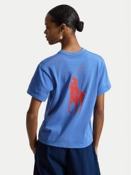 Polo Ralph Lauren T-Shirt 211A96263002 Niebieski Regular Fit. Niebieskie t-shirty Polo Ralph Lauren, l, bez wzorów, z bawełny, bez kołnierzyka, bez ramiączek. Za 548.99 zł.