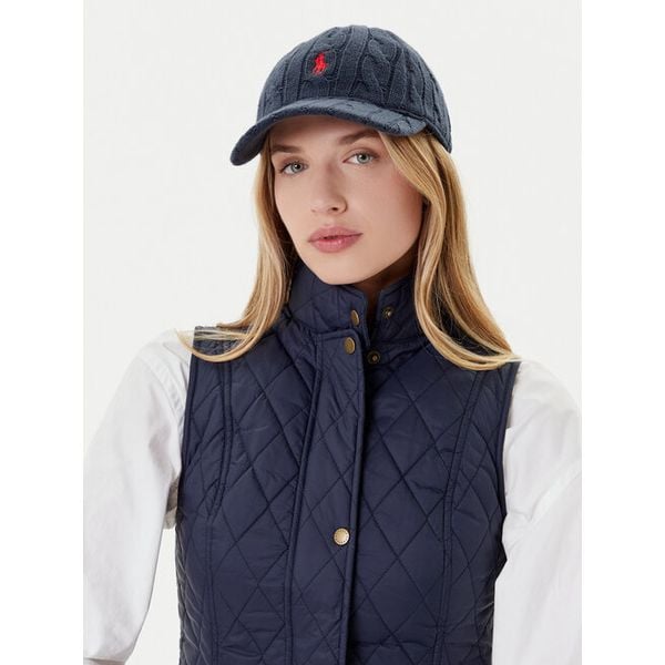 Czapka z daszkiem Polo Ralph Lauren. Niebieskie czapki z daszkiem Polo Ralph Lauren, bez wzorów. Za 389.99 zł.