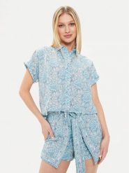 Pepe Jeans Koszula Mer PL304812 Niebieski Regular Fit. Niebieskie koszule Pepe Jeans, s, bez wzorów, z bawełny, bez kołnierzyka, bez ramiączek. Za 209.99 zł.