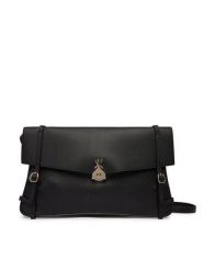 Patrizia Pepe Torebka 8B0331/L162 Czarny. Czarne listonoszki Patrizia Pepe, bez wzorów, ze skóry, bez dodatków. Za 1,619.00 zł.