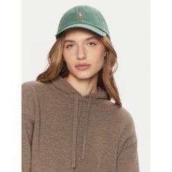 Czapka z daszkiem Polo Ralph Lauren. Zielone czapki z daszkiem Polo Ralph Lauren, bez wzorów. Za 199.99 zł.