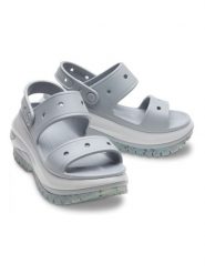 Crocs Sandały "Classic Mega Crush" w kolorze szarym rozmiar: 41/42. Szare sandały Crocs, bez wzorów, klasyczne, z otwartym noskiem, bez obcasa, bez zapięcia. Za 195.31 zł.