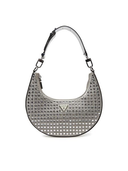 Guess Torebka HWIY92 05010 Srebrny. Szare torebki klasyczne Guess, z aplikacjami, z materiału, bez dodatków. Za 339.99 zł.