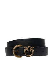 Pinko Pasek Damski Tamboril H2.5 Belt 20241 PLT01 102820.A158 Czarny. Czarne paski Pinko, bez wzorów, ze skóry. Za 367.39 zł.