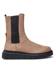 ECCO Sztyblety Nouvelle 21622301084 Beżowy. Brązowe botki ECCO, bez wzorów, ze skóry, bez obcasa, na płaskiej podeszwie, bez zapięcia. Za 619.99 zł.