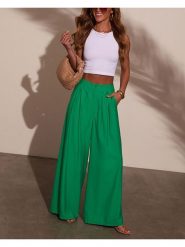 Milan Kiss Spodnie w kolorze zielonym rozmiar: S. Zielone spodnie materiałowe Milan Kiss, bez wzorów, z materiału. Za 130.99 zł.