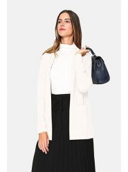 ASSUILI Kardigan w kolorze kremowym rozmiar: 42. Brązowe swetry Assuili, bez wzorów, z kaszmiru, klasyczne, bez ramiączek. Za 158.47 zł.