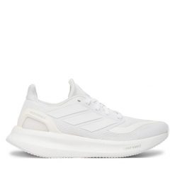 Buty do biegania adidas. Białe buty do biegania adidas, bez wzorów, bez zapięcia, do biegania. Za 369.99 zł.