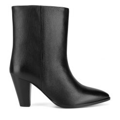 Botki Gino Rossi. Czarne botki Gino Rossi, bez wzorów, bez obcasa, na słupku, bez zapięcia. Za 239.99 zł.