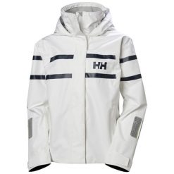 Kurtka impermeabilna damska Helly Hansen Salt Inshore. Białe kurtki przeciwdeszczowe Helly Hansen, l, bez wzorów, bez kaptura. Za 999.00 zł.