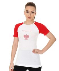 Koszulka damska z krótkim rękawem Brubeck 3D Husar PRO. Białe t-shirty sportowe Brubeck, s, bez wzorów, z dzianiny, bez ramiączek, do biegania. Za 99.99 zł.