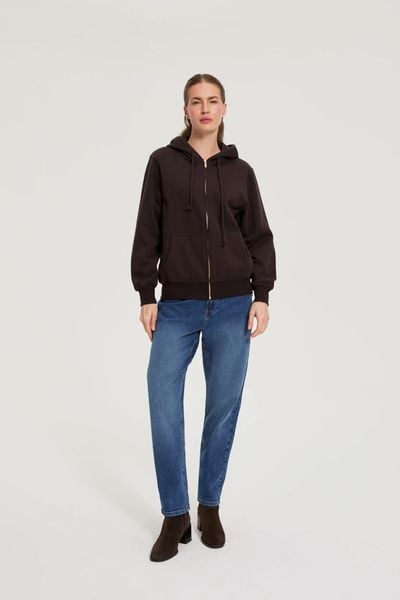 Bluza z kapturem brązowa. Brązowe bluzy z kapturem MOODO, l, bez wzorów, z bawełny, z kapturem. Za 139.99 zł.
