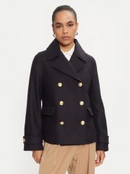Tommy Hilfiger Kurtka przejściowa WW0WW42632 Granatowy Regular Fit. Niebieskie kurtki Tommy Hilfiger, bez wzorów, z wełny, bez kaptura. Za 1,179.00 zł.