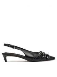 Tommy Jeans Czółenka Tjw Sling Back Kitten Heels EN0EN03171 Czarny. Czarne czółenka Tommy Jeans, bez wzorów, z jeansu, bez obcasa, bez zapięcia. Za 529.99 zł.