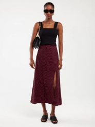 Spódnica damska midi z wiskozy w serduszka czarna Deluni 906. Czarne spódnice BIG STAR, na co dzień, l, bez wzorów, z koronki, eleganckie, midi. W wyprzedaży za 159.99 zł.