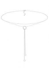 Elli Damski Choker Y-Chain Warstwowy Look Koło Geo w srebrze 925 Sterling Silver Naszyjniki 1 ct. Szare naszyjniki Elli, z materiału, srebrne. Za 293.99 zł.