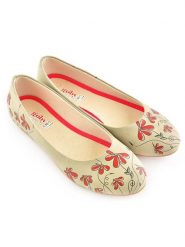 Goby Skórzane baleriny w kolorze czerwono-beżowym rozmiar: 38. Brązowe baleriny Goby, bez wzorów, bez obcasa, bez zapięcia. Za 130.50 zł.