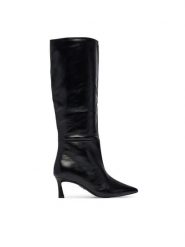 Steve Madden Botki Lavan 11003290 Czarny. Czarne botki Steve Madden, bez wzorów, ze skóry, bez obcasa, na szpilce, bez zapięcia. Za 859.99 zł.