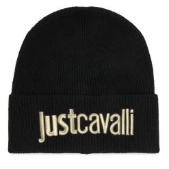 Czapka Just Cavalli. Czarne czapki zimowe Just Cavalli, bez wzorów. Za 344.99 zł.