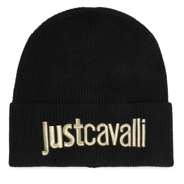 Czapka Just Cavalli. Czarne czapki zimowe Just Cavalli, bez wzorów. Za 344.99 zł.