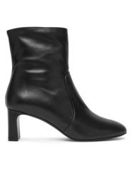Stuart Weitzman Botki Babette Zip SL542 Czarny. Czarne botki Stuart Weitzman, bez wzorów, ze skóry, bez obcasa, na słupku, bez zapięcia. Za 2,769.00 zł.