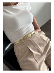 Lucky Bees Pasek w kolorze złotym - dł. 100 cm rozmiar: onesize. Żółte paski Lucky Bees, bez wzorów, z materiału. Za 30.99 zł.