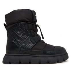 Śniegowce Guess. Czarne śniegowce Guess, z aplikacjami, bez zapięcia. Za 544.99 zł.