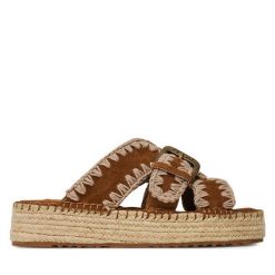 Espadryle Mou. Brązowe espadryle Mou, bez wzorów, bez obcasa. Za 689.99 zł.