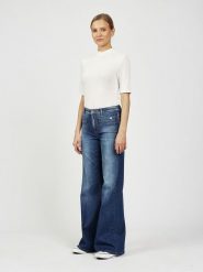 GANG JEANS Dżinsy "Jessi" - Flared fit - w kolorze granatowym rozmiar: W30. Niebieskie jeansy GANG JEANS, z aplikacjami, z jeansu. Za 314.95 zł.