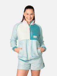 KARI TRAA Kurtka polarowa "Emma" w kolorze jasnoróżowo-turkusowym rozmiar: XS. Różowe kurtki Kari Traa, xs, bez wzorów, z polaru, bez kaptura. Za 281.76 zł.