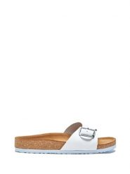 Comfortfusse Skórzane klapki "Adal" w kolorze białym rozmiar: 36. Białe klapki Comfortfüße, bez wzorów, ze skóry, klasyczne, z otwartym noskiem, bez obcasa, bez zapięcia. Za 173.99 zł.