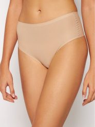 Chantelle Figi Brazylijskie z wysokim stanem Soft Stretch C10690 Beżowy. Brązowe figi Chantelle, bez wzorów, z syntetyku, z podwyższonym stanem. Za 59.99 zł.