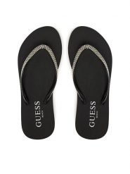 Guess Japonki E5GZ05BB00F Czarny. Czarne japonki Guess, z aplikacjami, z tworzywa sztucznego. Za 139.99 zł.