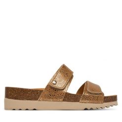 Klapki Scholl. Żółte klapki Scholl, bez wzorów, bez obcasa, bez zapięcia. Za 339.99 zł.