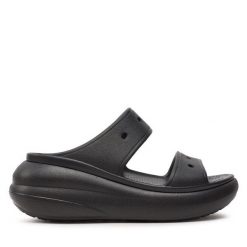 Klapki Crocs. Czarne klapki Crocs, bez wzorów, bez obcasa, bez zapięcia. Za 239.99 zł.