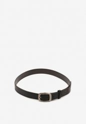 Czarny Klasyczny Pasek z Prostokątną Klamrą Revemea. Czarne paski Born2be, bez wzorów, z jeansu, biznesowe. Za 24.99 zł.