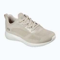 Buty damskie SKECHERS Bobs Sport Squad Tough Talk. Brązowe buty treningowe Skechers, bez wzorów, bez zapięcia, trekkingowe, skechers sport. Za 189.99 zł.
