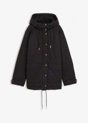 Ciepła parka. Zielone płaszcze bonprix, bez wzorów, bez kaptura. Za 169.99 zł.