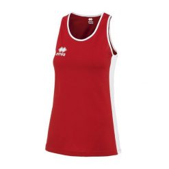 Damski tank top Errea Rachele. Białe topy ERREA, bez wzorów, bez kołnierzyka, bez ramiączek. W wyprzedaży za 111.50 zł.