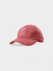 4F Czapka z daszkiem strapback damska S. Brązowe czapki z daszkiem 4f, bez wzorów, z bawełny. W wyprzedaży za 19.99 zł.