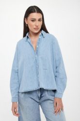 Koszula damska jeansowa Urmina JOOP!. Koszule Joop!, s, bez wzorów, z jeansu, bez kołnierzyka, bez ramiączek. Za 719.00 zł.